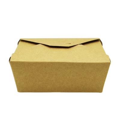 China Custom Printed Disposable Disposable Natural Paper Box Kraft Takeout Salad Box for sale