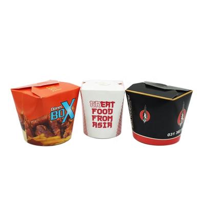 China Disposable Eco-friendly Takeaway Noodle Packaging Container PLA Coated Paper Noodle Box for sale