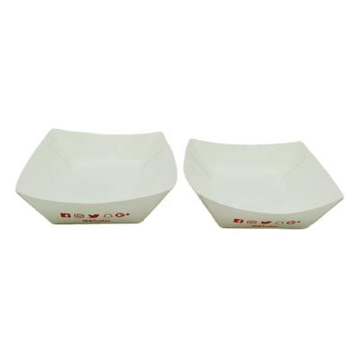 China Disposable Custom Disposable Paper Wrapper Take Away Food BoatTrays for sale