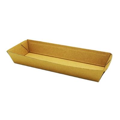 China Disposable Customized Paper Tray Takeaway Disposable Hot Dog Tray for sale