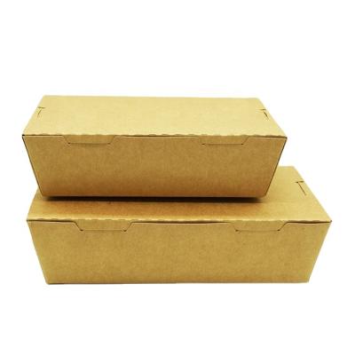 China Disposable Customized Quick Food Packaging Box Take Away Paper Bento Box for sale