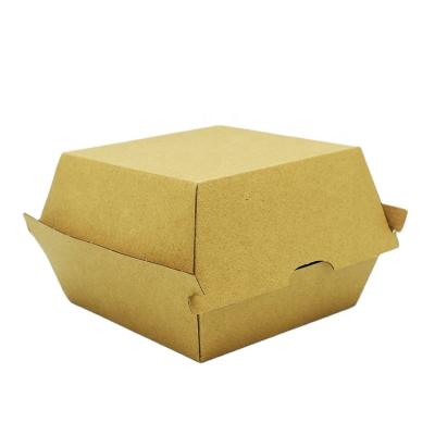 China OEM Recyclable Fast Food Packaging Manufacturing Hamburger Takeout Paper Box for sale