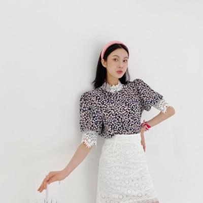 China Jiasheng Anti-Shrink Broken Flower Unlined 2 Pieces Set Women Office Lady Butt Bust Skirt Two Sets for sale