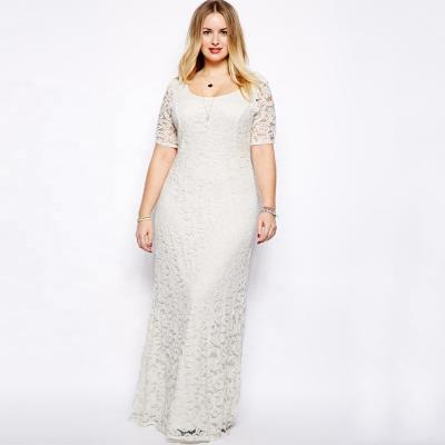 China Fat Lady 9XL Extreme Short Sleeve Lace Anti-Static Large Plus Size Women Party Dress for sale