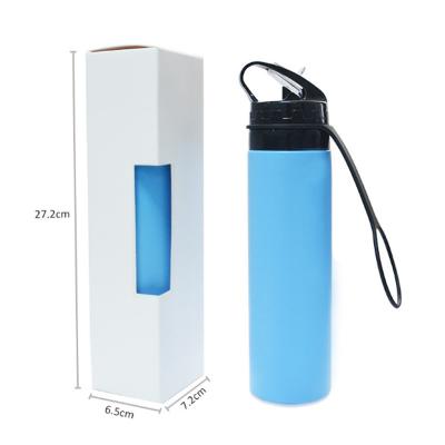 China 600ML Sports Silicone Water Bottle 400ml BPA Free Eco Friendly Collapsible Custom Logo Gym Sport Fitness for sale