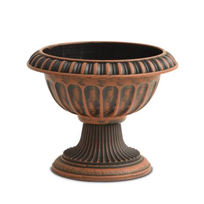 China Europe Vintage Roman Style Outdoor Garden Plant Flower Pot Urn Plastic Planters for sale