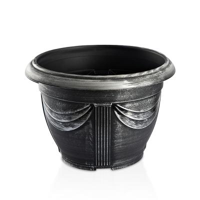 China Modern Outdoor Ornamental Garden Round Plastic Flower Pot Flower Pots for sale