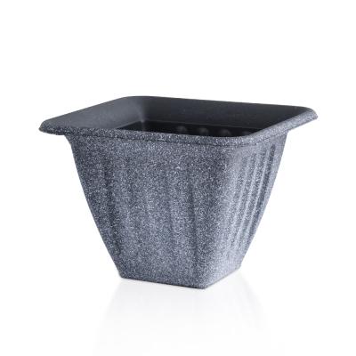 China Square Modern Garden Balcony Plastic Terracotta Flower Planter Pots for sale