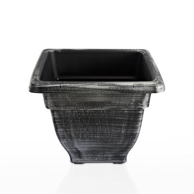 China Modern Indoor Outdoor Plastic Square Planters Flower Pots Gardening Bulk for sale