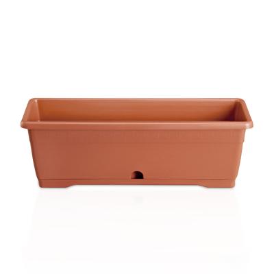 China wholesale large modern garden terracotta rectangular plastic flower pots for sale