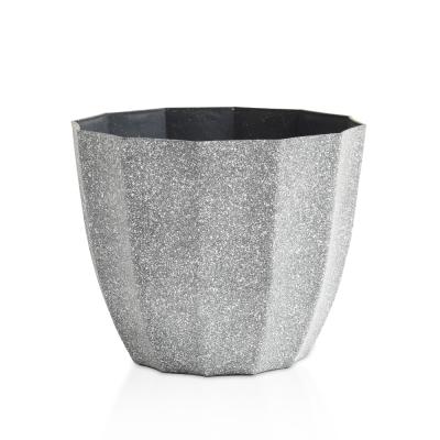 China Custom Modern Indoor Outdoor Polygonal Plastic Flower Pots for sale