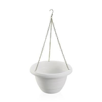 China Modern Wholesale Cheap Garden Round Plastic Hanging Flower Pots For Sale for sale