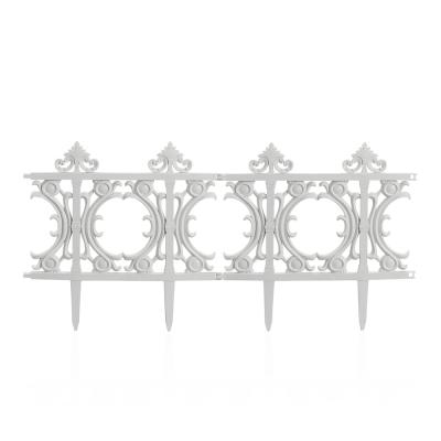 China Easily Assembled Removable Decorative White Plastic Garden Border Fence for sale