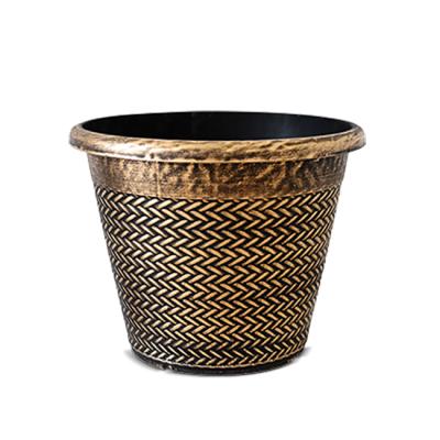 China Latest Modern Chinese Unique Design Round Plastic Flower Pot for sale