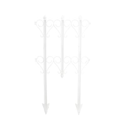 China Easily Assembled Portable White Plastic Garden Border Stake Vegetable Fence for sale