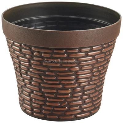 China Eco-friendly KD9921PL-KDKD9923PL 3 size (D20 D25 D30CM) 2017 NEW paint plastic flower pots for sale