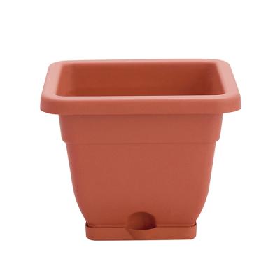 China Eco Friendly Eco Friendly Square Terracotta Bonsai Color Mud Save 10% Plastic Flower Pots for sale