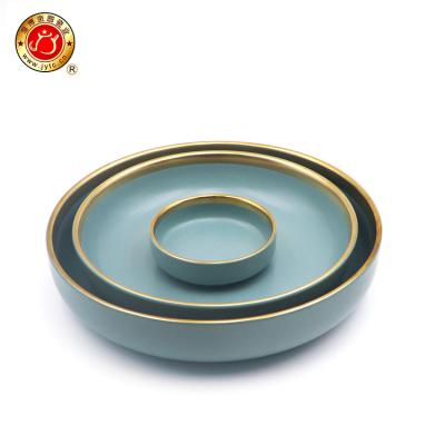 China Disposable Custom Design Dinner Plate Multicolor Dish Plate Set for sale