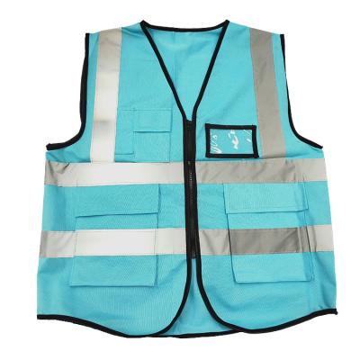 China Multi Pockets High Light Reflective Colorful High Visibility Reflective Safety Vest With Pocket for sale