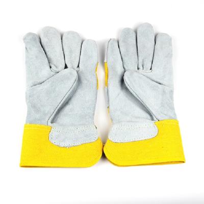 China Durable Work Soft Lash Leather Plus Gloves For Protective Hand Safety Welding Gloves for sale