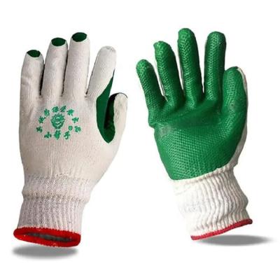 China General Purposes Green Construction Safety Rubber Coated Insulated Protective Work Glove Gloves for sale