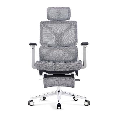 China New Design Adjustable Swivel White Fabric Manager Mesh Fabric Ergonomic Home Office Office Chairs (Height) for sale