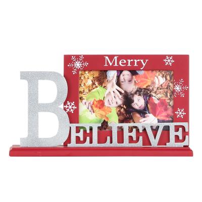 China Environmental Friendly Promotional Christmas Wooden Photo Frame for sale