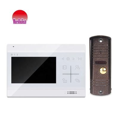 China Indoor Outdoor Video Villa Building Door Phone 4 Wire Intercom Video Intercom Doorbell Camera Set for sale