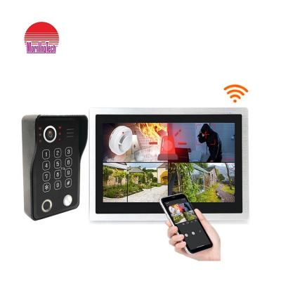 China Built-in smart home wire doorbell IP wifi motion detection villa camera intercom fingerprint fingerprint RFID password RFID card unlock doorbell for sale