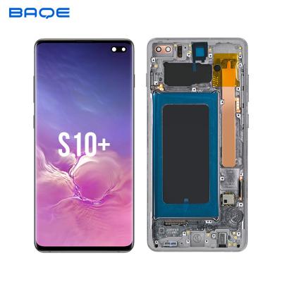 China Original Inside Screen With Frame For Samsung Galaxy S10+ S10Plus 6.4Inch Display Incell Touch Assembly Repair Replacement Parts for sale