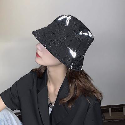 China Barred Bucket Hat Women Harajuku Style Swept Denim Bucket Hat Spring And Foldable Summer Going Out Leisure Sun Hat for sale