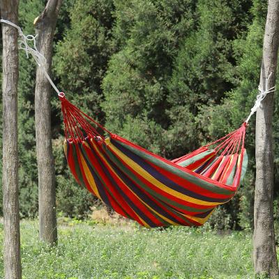 China Factory Outlet Double Person Canvas Outdoor Hammock Rope Outdoor Camping Hanging Camping Chair Leisure Swing for sale