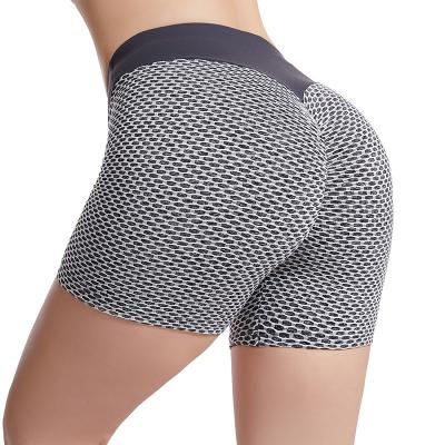 China Sports Fitness Super Elastic/Tight/Soft Honeycomb Shorts Elastic Moisture Thigh Wicking Yoga Lifting Clothes for sale