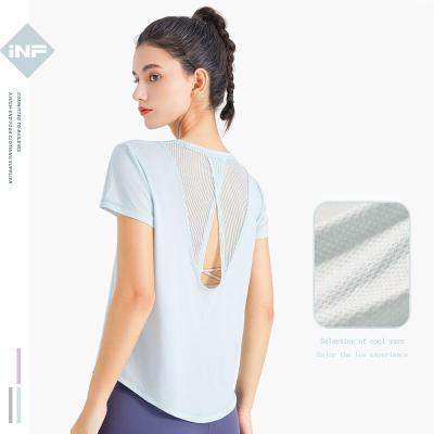 China Breathable Tapete Crop Women's Activewear Fitness Gym Ladies Backless Yoga Shirt Wear Underwear Top Clothes for sale