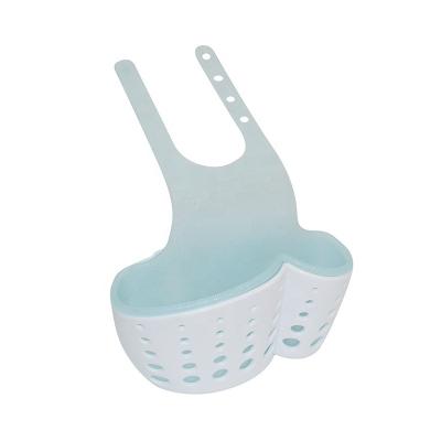 China Viable Portable Home Kitchen Bathroom Sink Sponge Hanging Storage Pail Shelves Tools PVC Shelving Rack Drain Faucet Holder for sale