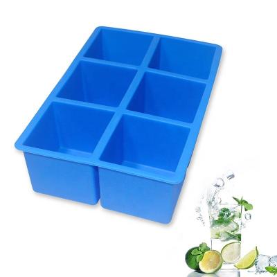 China Viable Hot Cube Silicone Ice Vendor Reusable Custom Silicone Ice Cube Cream Tray In Mold 6 for sale