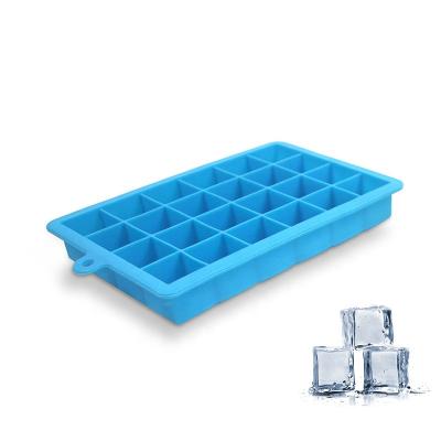 China Food Grade Viable Square Tray Silicone Ice Cube Mold for sale