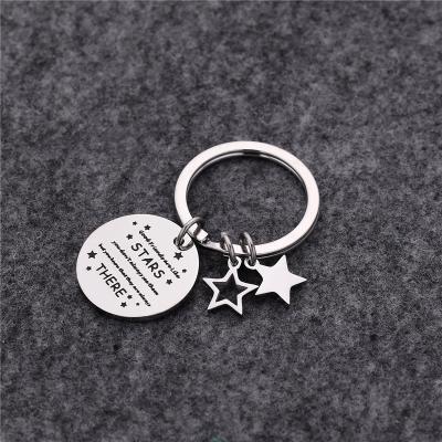 China We Can Engraved Your Logo Or Photos Amazon Best Selling Stainless Steel Key Chains Valentine's Day Gifts Custom Engrave Round Charm Key Chain for sale