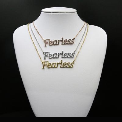 China TRENDY Fashion Nameplate Necklace Personalized Stainless Steel Custom Name Necklace For Women for sale