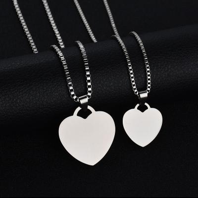 China FASHIONABLE Customized Tasty Diy White Engravable Heart Shaped Necklace Tasty Necklace With Free Sample for sale