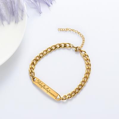 China Men Jewelry Stainless Steel Link Bar Fashionable Wholesale Custom Cuban Anklet Chain for sale