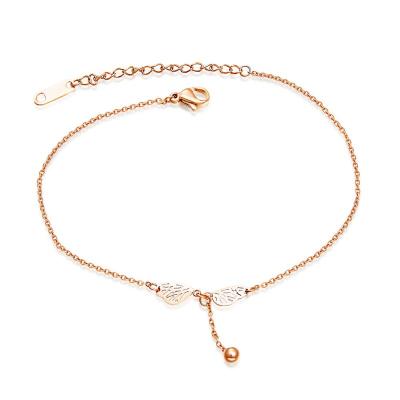 China BOHEMIA Aimeishi Hot Sale Stainless Steel Rose Gold Anklets Foot Jewelry for sale