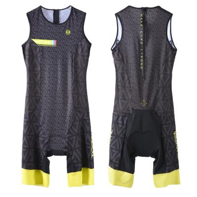 China Custom Cycling Pro Wear Swim Sleeveless Run Sportswear Men Breathable High Quality Triathlon Suit for sale