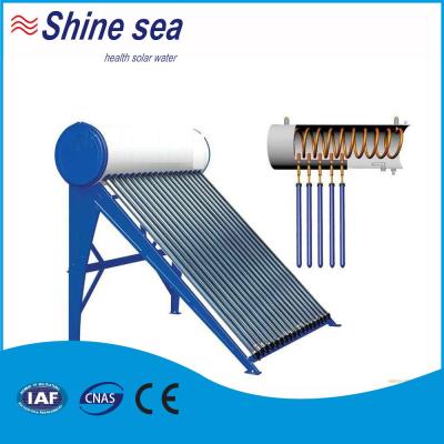 China Thermosiphon copper coil solar compact huanxi water heater wash pressure tank for sale