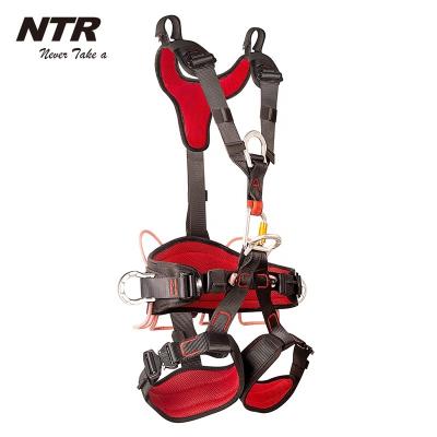 China Polyester Body Climbing Safety Harness / DRT Aluminum / Steel Full Rope Rescue Harness Harness for sale