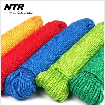 China Low Elongation Rate Customized Braided PP Polypropylene Rope 6mm 8mm 10mm 12mm 14mm 16mm 18mm for sale