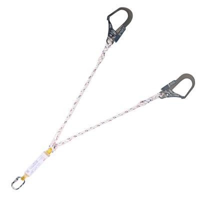 China High Tensile Polyester NTR SL-2-1 Double Twisted Rope Safety Lanyard With Big Hook With Gas Spring for sale