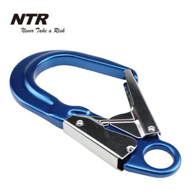 China Large Opening 6.5cm Lightweight Aluminum Safety Hook Climbing Hook for sale