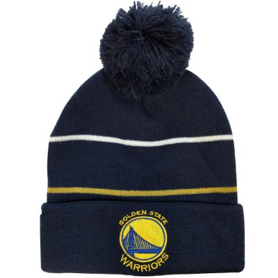 China JOINT Unisex Winter Knit Beanie Hats Sport Basketball Team Warriors Hat for sale