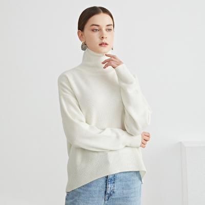 China Wholesale Warm Anti-Wrinkle Pullover Cashmere Pullover Knitting Plain Wool Sweater Fleece Woman Color Merino Wool Sweater For Ladies for sale